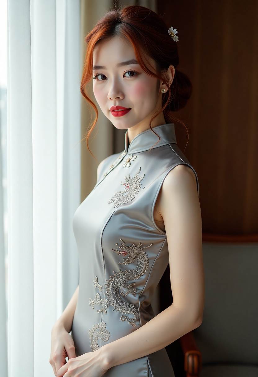 餐车窗上的霜与人物侧影